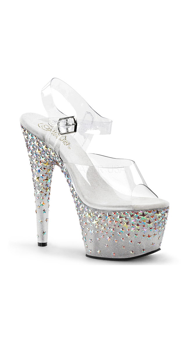 Sparkle Star Platform Sandals, Sparkle Platform Shoes