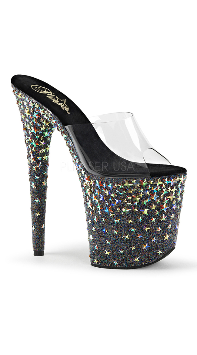 coach clear holographic slides