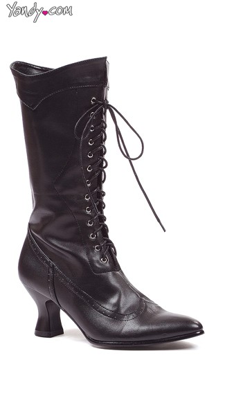 Sassy Victorian Boot with Lace Up Ties, Victorian Style Boots, Sexy ...