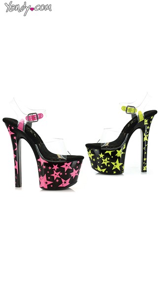 reflective high heels