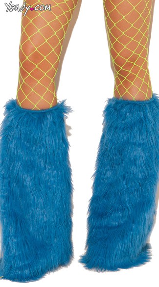 Knee High Fur Boot Covers, Furry Boot Covers, Neon Fur Leg ...