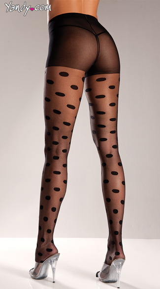 Polka Dot Sheer Pantyhose Sexy Curve Hugging Stockings Sheer