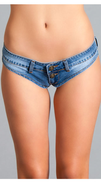 jean booty shorts