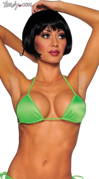 tie front string bikini top