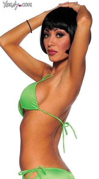 tie front string bikini top