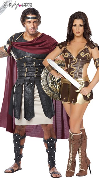 Roman Rulers Couples Costume, Roman Warriors Couples Costumes, Sexy ...