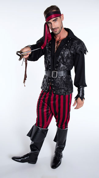 Mens Ruthless Rogue Costume Mens Pirate Costume Mens Sailor Costume 0340