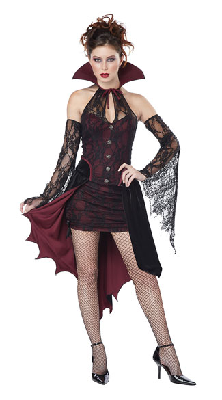 Sexy Vampire Vixen Costume, Sexy Vampire Costume, Red Vampire Costume