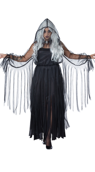 Plus Size Vengeful Spirit Ghost Costume, Plus Size Ghost Costume
