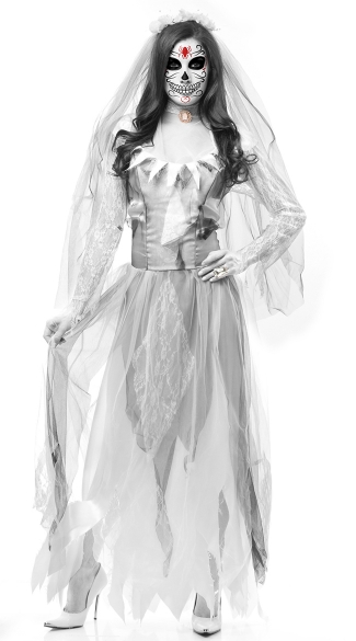 Ghost Bride Costume, Scary Bride Costume, Dia De Los Muertos Bride Costume