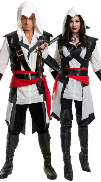 Cutthroat Pirate Couples Costume, Men's Cutthroat Killer Costume ...