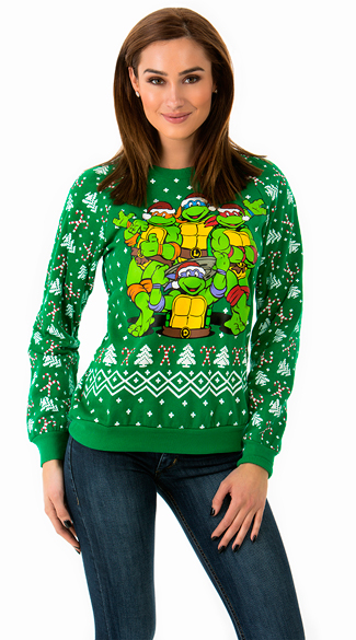 Radical Teenage Mutant Ninja Turtle Holiday Sweater, TMNT Christmas ...