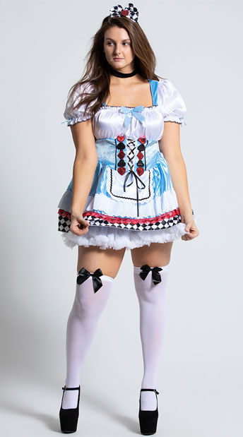 alice in wonderland fancy dress plus size