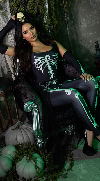 Bare Bones Babe Costume - As Shown