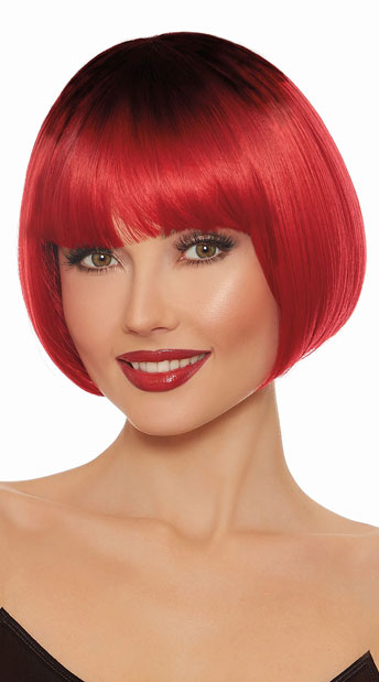 Dip Dye Red Bob Wig Short Bob Wig Yandy Com