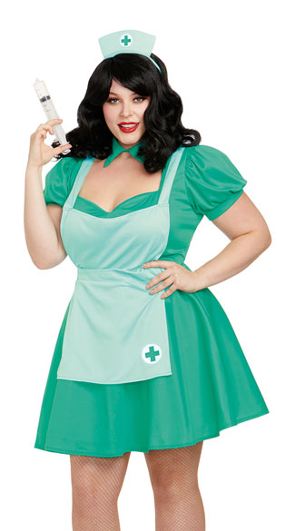 Plus Size Take A Shot Nurse Costume, Plus Size Sexy Nurse Costume ...