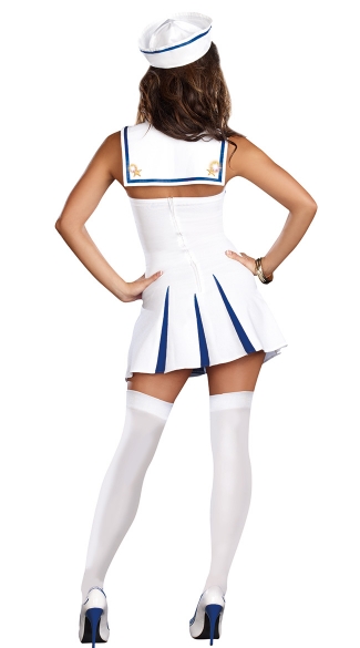 Anchors Away Costume, Pleated Sailor Costume, Sailor Girl Halloween Costume