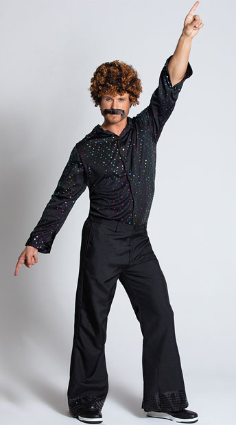 Men's Disco Stud Costume, Funny Mens Halloween Costumes, 70s Costumes For Men