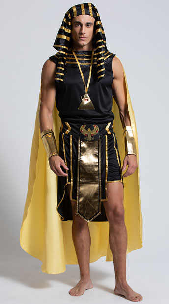 King Of Egypt Costume Gold And Black King Of Egypt Costume Mens Egyptian Gold Costume 8134