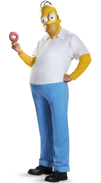 Deluxe Homer Simpson Costume, Homer Simpson Deluxe Adult Costume 