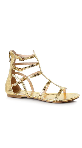 shiny gladiator sandals