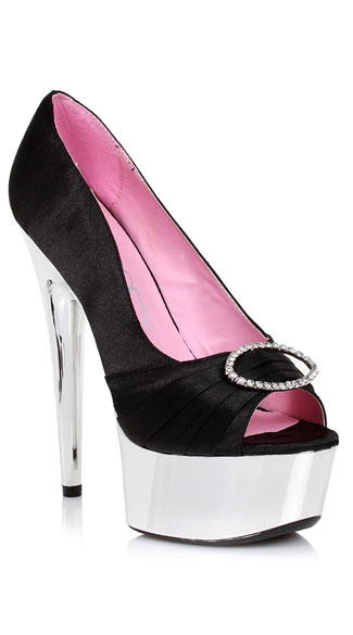 satin embellished heels