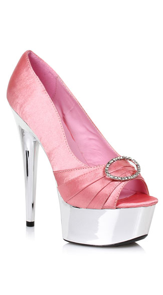 satin embellished heels