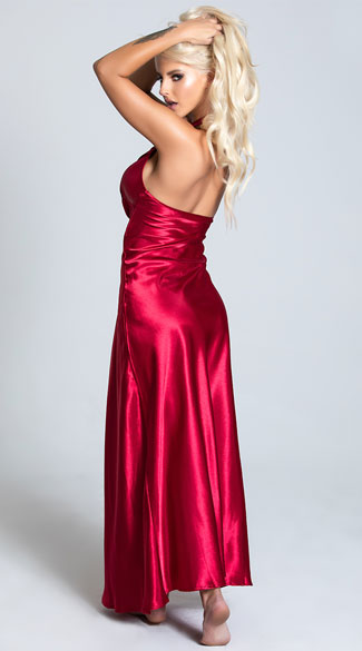 Long Satin Sleep Gown, Satin Lingerie Gown - Yandy.com
