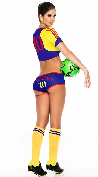 Colombia Soccer Player Costume Colombia Futbol Traje Jugador