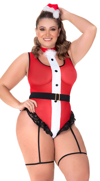 Plus Size Be Claus Of Love Lingerie Costume Sexy Holiday Lingerie