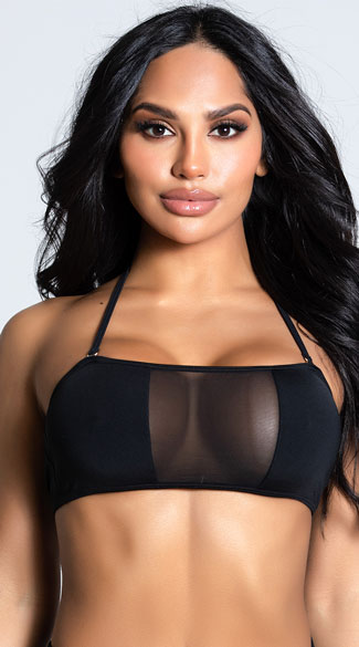 sheer bandeau top