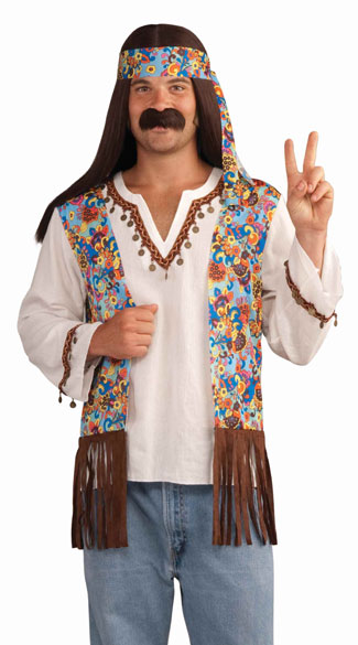 Men's Groovy Hippie Costume, Men's 60s Costume, Men's Hippie Costume