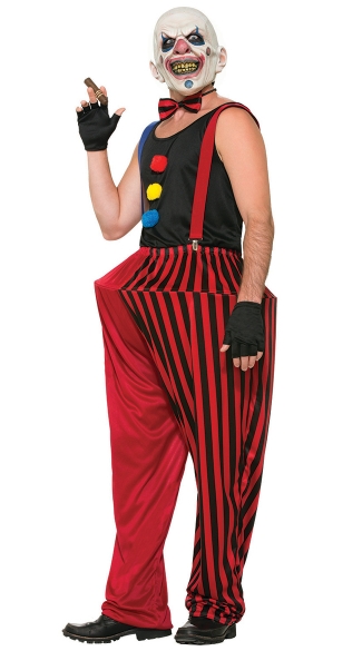 Men's Twisted Clown Costume, Evil Clown Costume, Evil Clown Mask