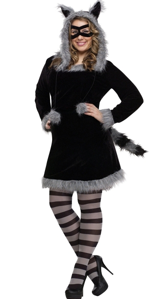Plus Size Sexy Raccoon Costume, Plus Size Racy Raccoon Costume