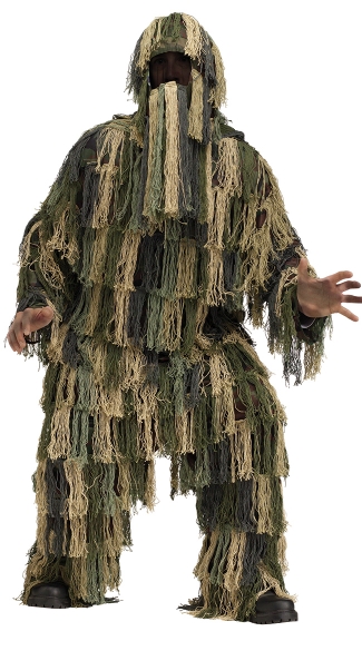 Ghillie Suit Adult Costume, Camouflage Suit Halloween Costume, Military ...