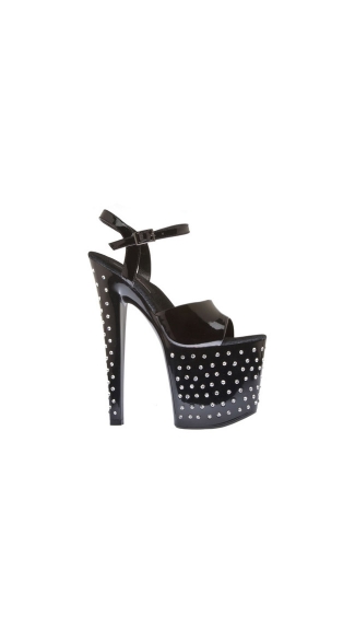 Starline Diamond Platform, Rhinestone Platform Heels, Rhinestone High Heels