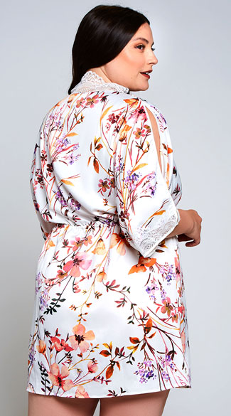 floral print robe