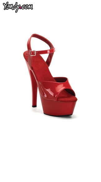 red platform shoes with ankle strap