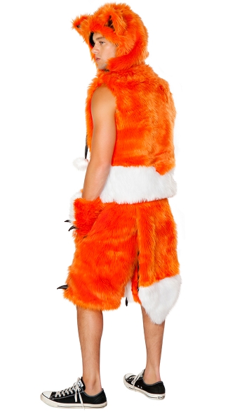 Men's Furry Fox Costume, Male Fox Costume, Mens Fox Halloween Costume