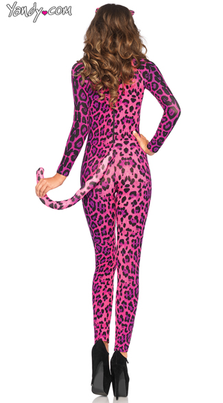 Pretty Pink Pussycat Costume Pink Panther Costume Sexy Pink Panther Bodysuit 