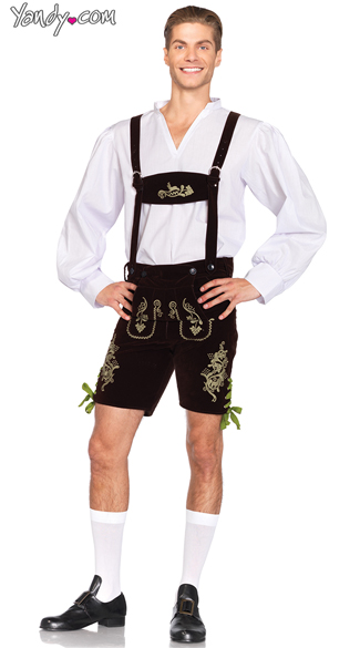 Men's Oktoberfest Lederhosen Costume, Men's Beer Costume, Men's German ...
