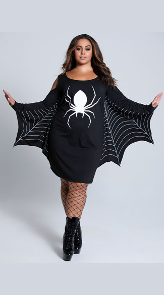 plus size spider dress