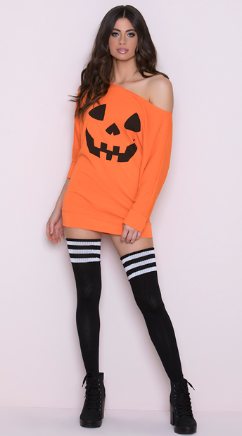 pumpkin shirt dress