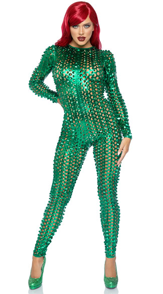 Sooner Or Laser Catsuit, Silver DIY Costume - Yandy.com