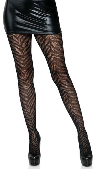 Zebra Net Tights, Zebra Striped Pantyhose - Yandy.com