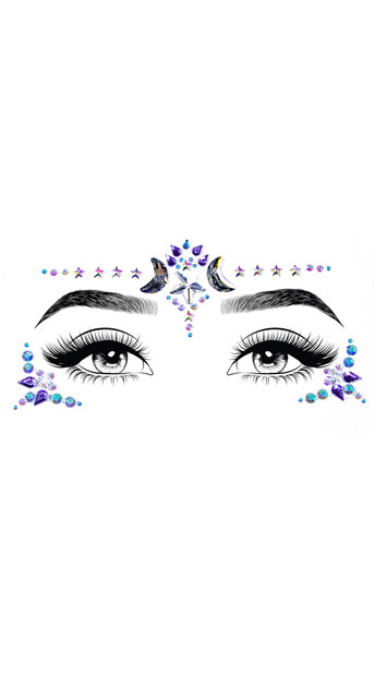 Mystic Adhesive Face Jewels, Face Jewels - Yandy.com