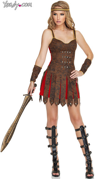 Seductive Gladiator Costume, Sexy Warrior Costumes, Female Gladiator ...