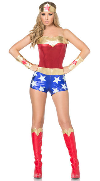 Wonder Superhero Costume, Sexy Superhero Costume, Super -9773