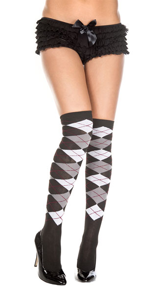 Argyle thigh high socks Clearance