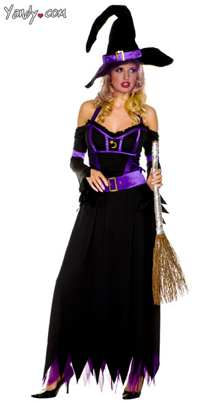 Madame Witch Costume, Witch Halloween Costume, Purple Witch Costume